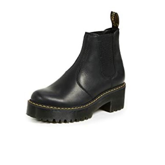 Dr. Martens Women's Rometty Chelsea Boot, Black Burnished Wyoming, 5 - Picture 2 of 3